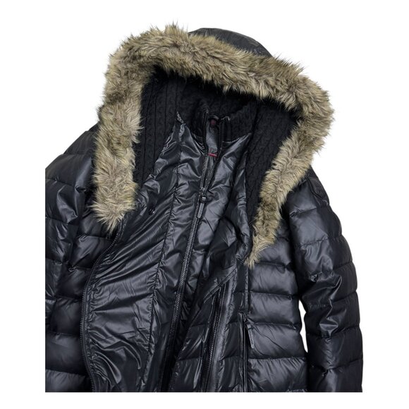 RUDSAK ATELIER NOIR Faux Fur DOWN FILL Luxury Winter Puffer Parka Coat Womens XL - Picture 6 of 10